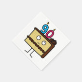Serviette En Papier 90e anniversaire gâteau aux bougies (Coin)