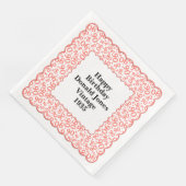 Serviette En Papier 90e anniversaire Numéro Motif St Jacques Corail/Bl (Coin)