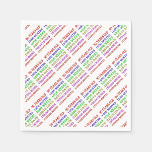 Serviette En Papier 90e jalon de l'anniversaire