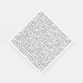 Serviette En Papier 90's Noir & Blanc Retro Shapes Motif (Coin)