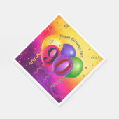 Serviette En Papier 90th Birthday Balloon Confetti Party (Coin)