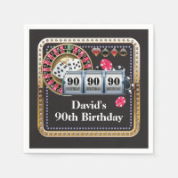 90th Casino Poker carte de jeu Anniversaire servie