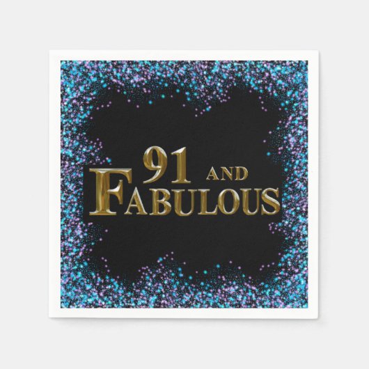 Serviette En Papier 91e anniversaire (Devant)