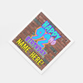 Serviette En Papier 92e anniversaire ~ Amusant, Graffiti urbain inspir (Coin)