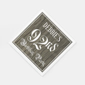 Serviette En Papier 92e fête d'anniversaire — Script fantaisie, Faux W (Coin)