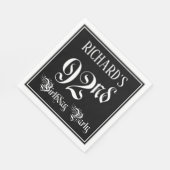Serviette En Papier 92e fête d'anniversaire — Script fantaisie + Nom p (Coin)