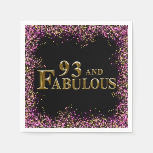 Serviette En Papier 93e anniversaire (Devant)