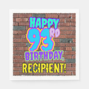 Serviette En Papier 93e anniversaire ~ Amusant, Graffiti urbain inspir