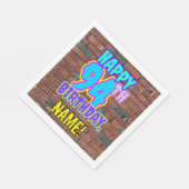 Serviette En Papier 94e anniversaire ~ Amusant, Graffiti urbain inspir (Coin)
