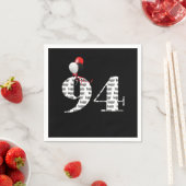 Serviette En Papier 94th Birthday party ballons (En situation)