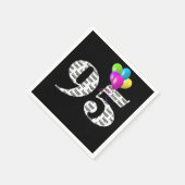 Serviette En Papier 95e anniversaire ballons de fête (Coin)