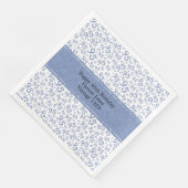 Serviette En Papier 95e anniversaire Cool Numéro Motif Bleu/Blanc (Coin)