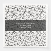 Serviette En Papier 95e anniversaire Cool numéro Motif noir/blanc (Devant)