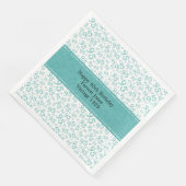 Serviette En Papier 95e anniversaire Cool Numéro Motif Turquoise/blanc (Coin)