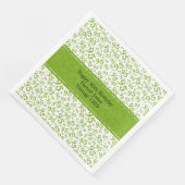 Serviette En Papier 95e anniversaire Cool Numéro Motif Vert/Blanc (Coin)