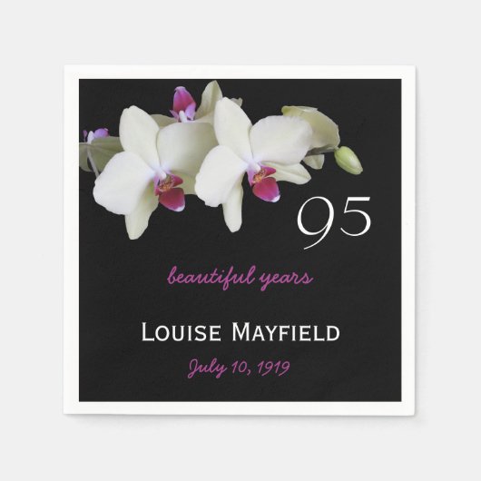 Serviette En Papier 95e anniversaire de la fête Papier serviettes (Devant)