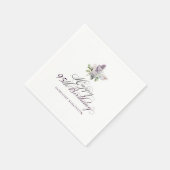Serviette En Papier 95e anniversaire Purple Lilac Spring Flower Cockta (Coin)