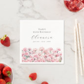 Serviette En Papier 95th Birthday Pink Carnation January Birth Flower (En situation)