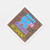 Serviette En Papier 96e anniversaire ~ Amusant, Graffiti urbain inspir (Coin)