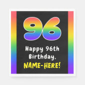 Serviette En Papier 96e anniversaire : Rainbow Spectrum # 96, Nom pers (Devant)
