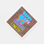 Serviette En Papier 97e anniversaire ~ Amusant, Graffiti urbain inspir (Coin)
