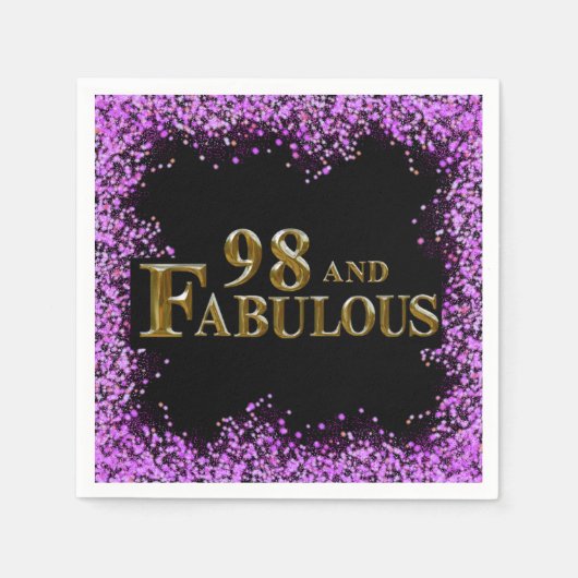 Serviette En Papier 98e anniversaire (Devant)