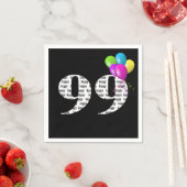 Serviette En Papier 99e anniversaire ballons (En situation)
