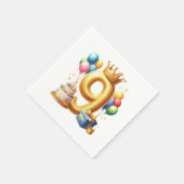 Serviette En Papier 9e anniversaire doré (Coin)