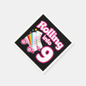 Serviette En Papier 9e anniversaire Roller Skate 9 ans (Coin)