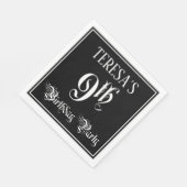 Serviette En Papier 9e fête d'anniversaire — Script fantaisie + Nom pe (Coin)