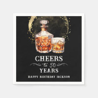 À 50 ans Serviettes Whisky