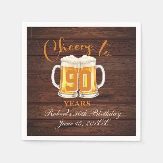 Serviette En Papier À 90 ans  (Devant)