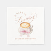 Serviette En Papier A Baby is Brewing Coffee (Devant)