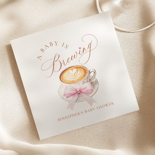 Serviette En Papier A Baby is Brewing Coffee