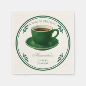 Serviette En Papier A Baby Is Brewing Coffee Cup Baby Shower (Devant)