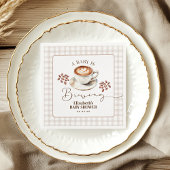 Serviette En Papier A Baby is Brewing Coffee Theme Baby Shower