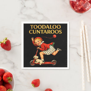 Serviette En Papier À bientôt les Cuntaroos Humour Rétro Drôle et Sarc