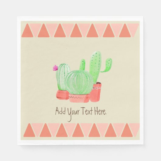 Serviette en papier A Cactus Trio (Devant)
