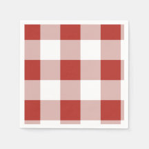 Serviette en papier à carreaux rouges | Fourniture