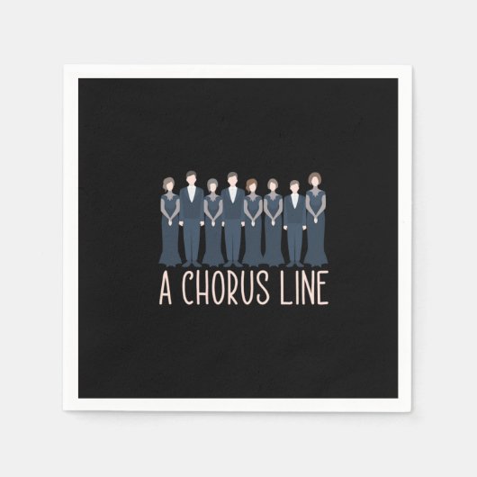 Serviette En Papier A Chorus Line Choir Singings Choral Music Gift (Devant)