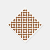 Serviette En Papier à damiers Brown et blanc (Coin)