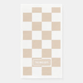 Serviette En Papier À damiers de lumière personnalisée Neutre (Devant)