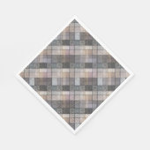 Serviette En Papier à damiers gris. (Coin)