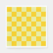 Serviette En Papier À damiers jaune En vichy Motif (Devant)