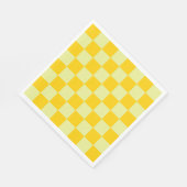 Serviette En Papier À damiers jaune En vichy Motif (Coin)