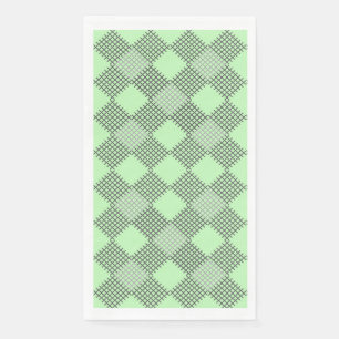 Serviette En Papier à damiers motif 01 w Lgreen BG