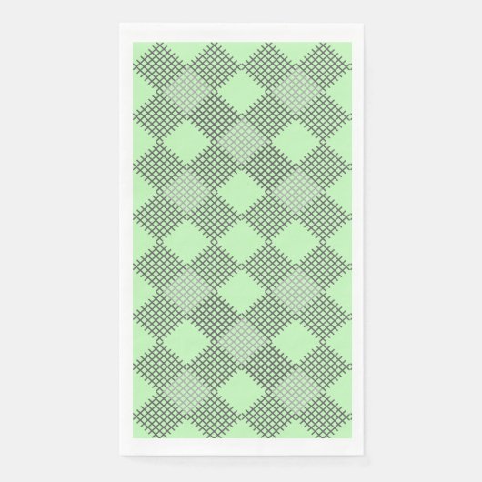 Serviette En Papier à damiers motif 01 w Lgreen BG (Devant)