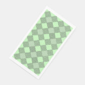 Serviette En Papier à damiers motif 01 w Lgreen BG (Coin)