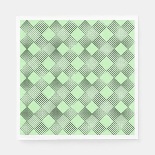 Serviette En Papier à damiers motif 01 w Lgreen BG (Devant)