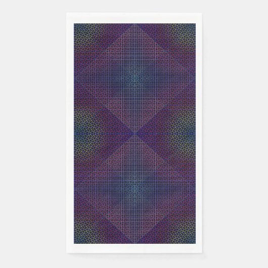 Serviette En Papier à damiers motif net 01 Black BG (Devant)